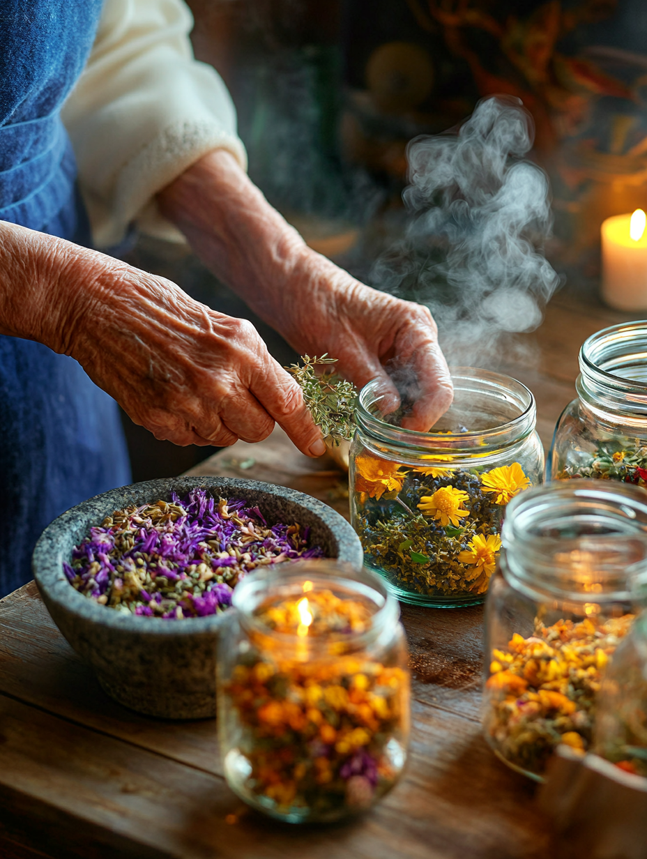 曦婆婆調配草藥